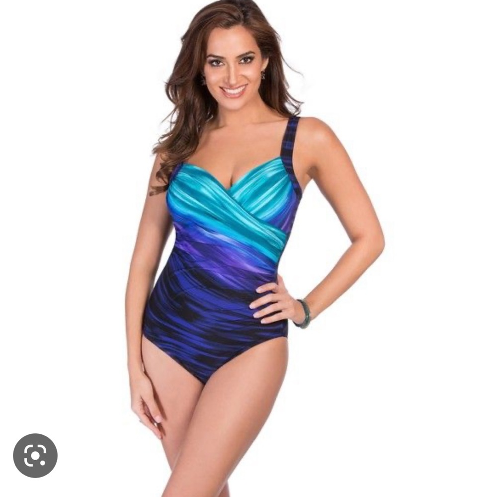 Miraclesuit Sanibel Dip and Control Swimsuit one pice Size 12